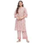 Women's Cotton Silk Kurta Sets (SKDBGECH10697SS25PNK_Pink