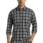 Slim Fit Dupplin Checkered Shirt for Men – Full Sleeves | Cotton | Smart & Stylish - S